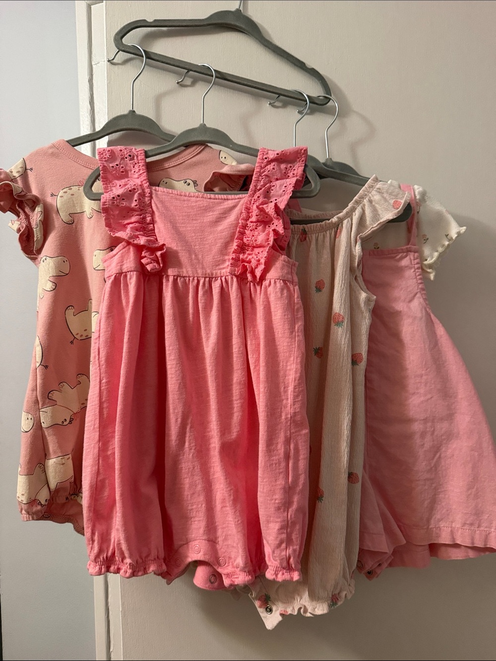 Carter's Pink Ruffle Strap Girls' Tank Dress